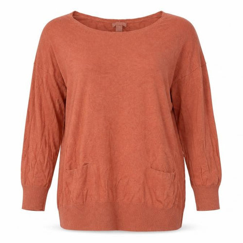 Gap Women’s Brown Linen Cotton Tunic Jumper Medium Scoop Neck