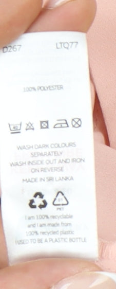 V by Very Womens Pink Size 10 Ruffle Sleeve Blouse