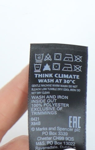 Marks and Spencer Womens Black Heart Print Blouse Size 10