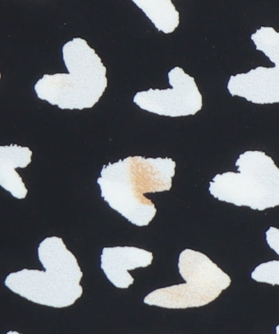 Marks and Spencer Womens Black Heart Print Blouse Size 10