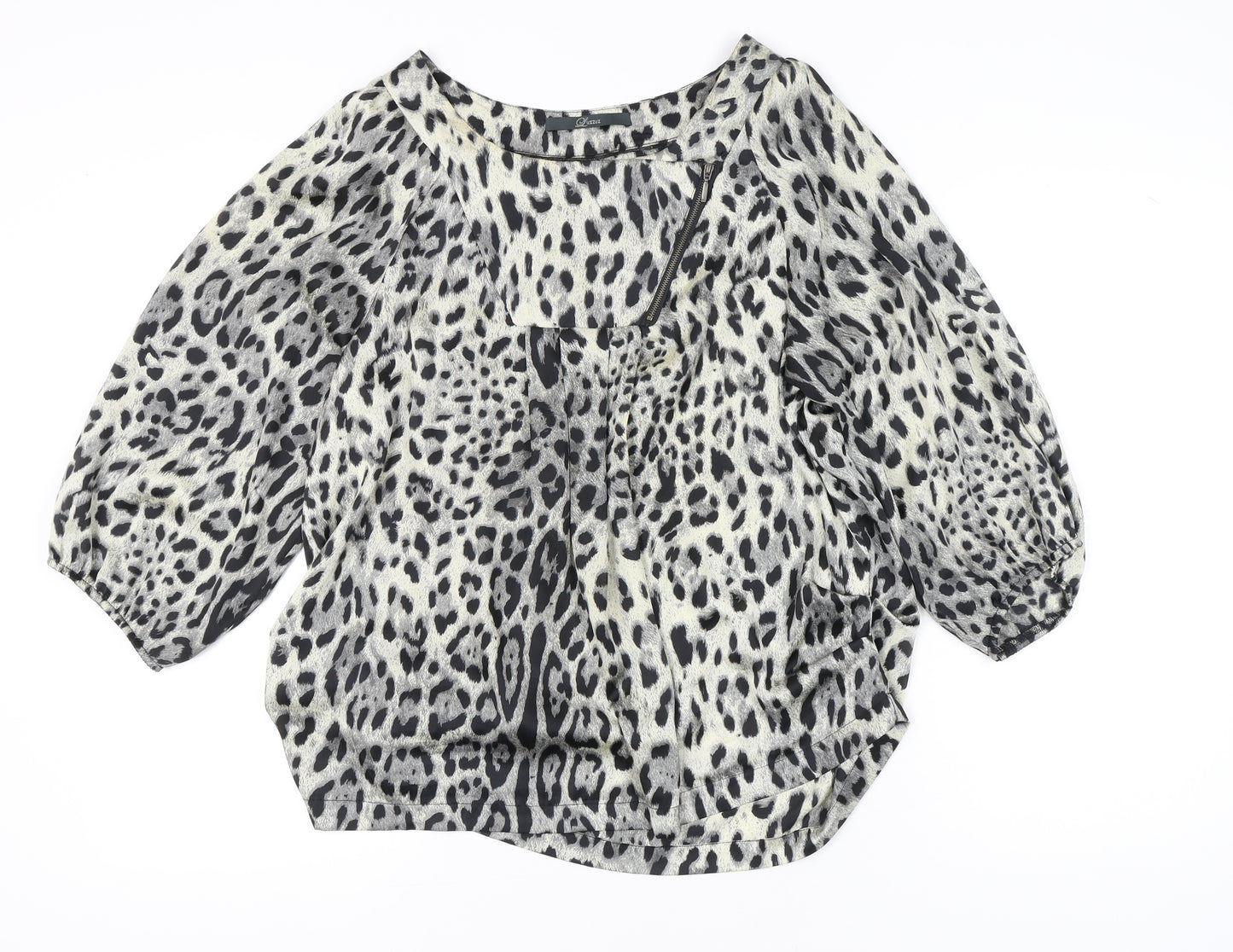 Luxzuz Women’s Multicoloured Animal Print Blouse Size 14 Tunic Style