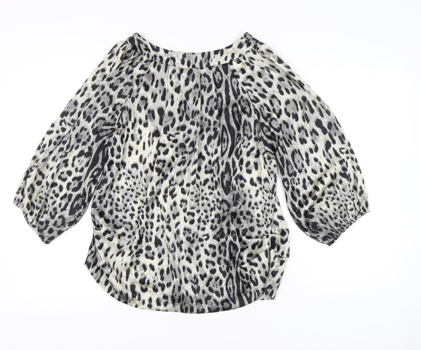 Luxzuz Women’s Multicoloured Animal Print Blouse Size 14 Tunic Style