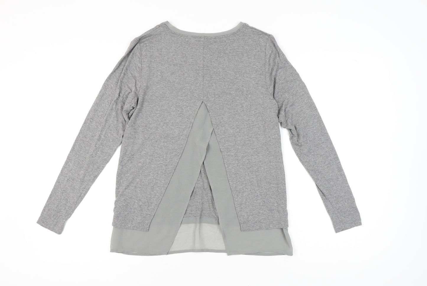 Warehouse Womens Grey Size 8 Tunic Blouse Long Sleeve Work Casual