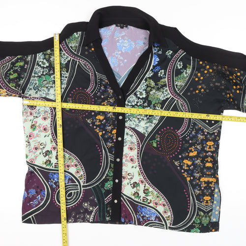 River Island Womens Multicoloured Floral Button-Up Shirt Size 14