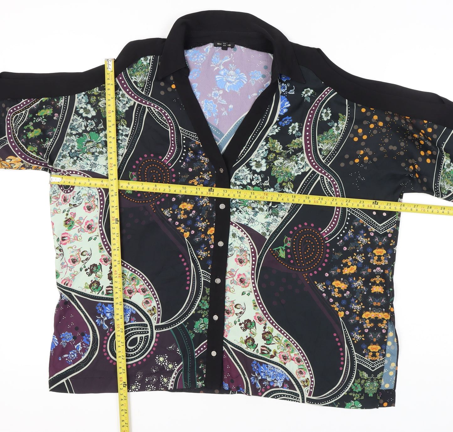 River Island Womens Multicoloured Floral Button-Up Shirt Size 14