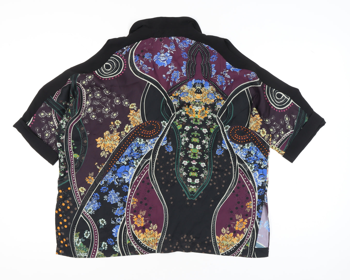 River Island Womens Multicoloured Floral Button-Up Shirt Size 14