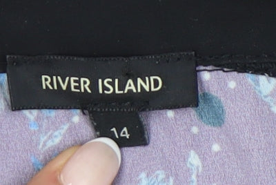 River Island Womens Multicoloured Floral Button-Up Shirt Size 14