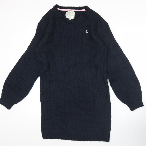 Jack Wills Teens Blue Cable-Knit Pullover Jumper Size 14 Crew Neck