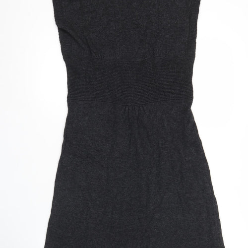 Stella Forest Womens Black Knit Sleeveless Bodycon Dress Size 12