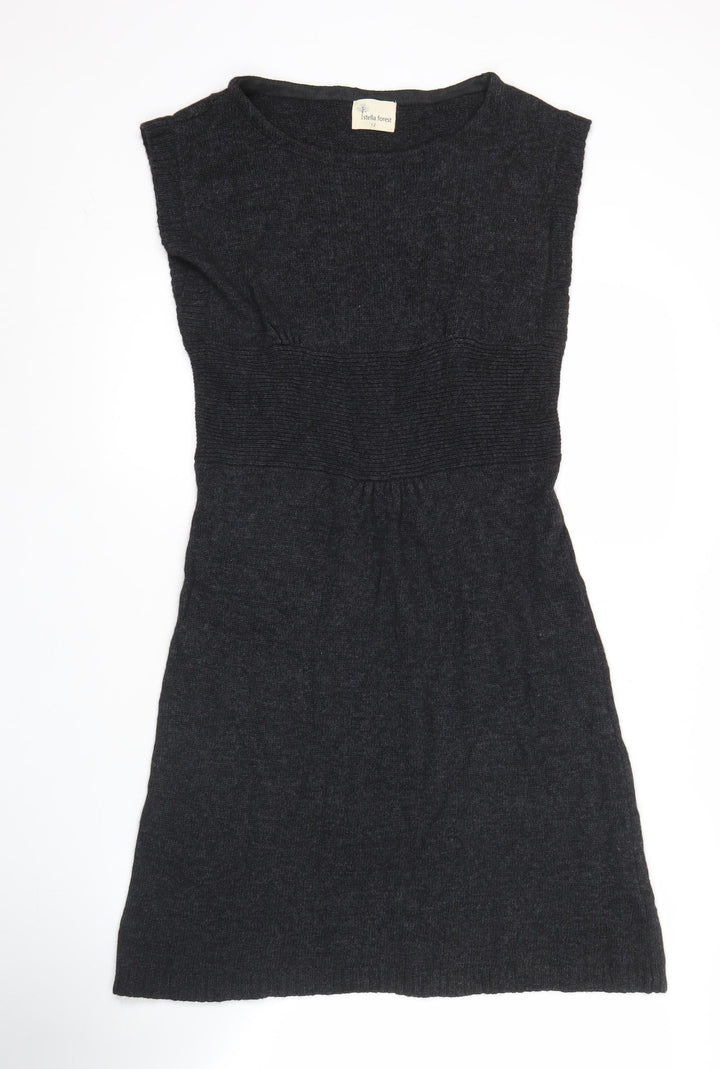 Stella Forest Womens Black Knit Sleeveless Bodycon Dress Size 12