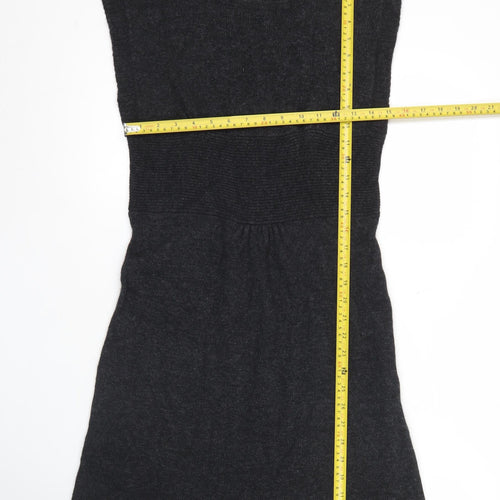 Stella Forest Womens Black Knit Sleeveless Bodycon Dress Size 12