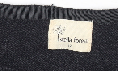 Stella Forest Womens Black Knit Sleeveless Bodycon Dress Size 12