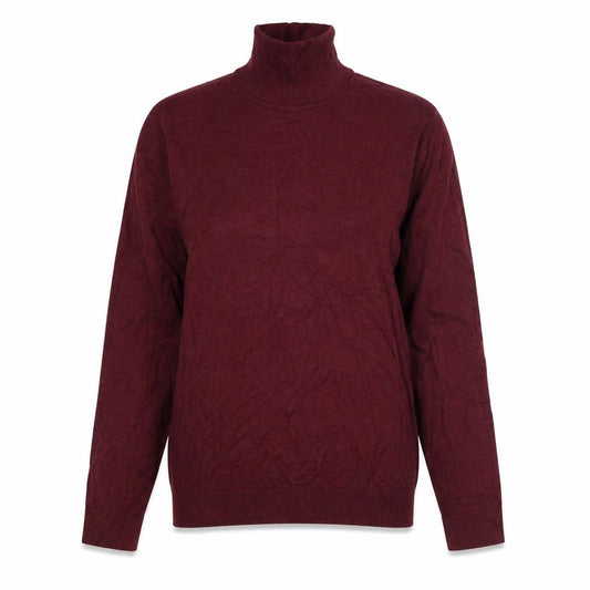 Front view of Bershka women’s red roll neck jumper size 2xs slim fit knit