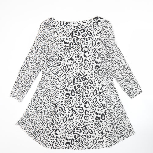 Marks and Spencer Women’s Leopard Print Knee Length Shift Dress UK 10