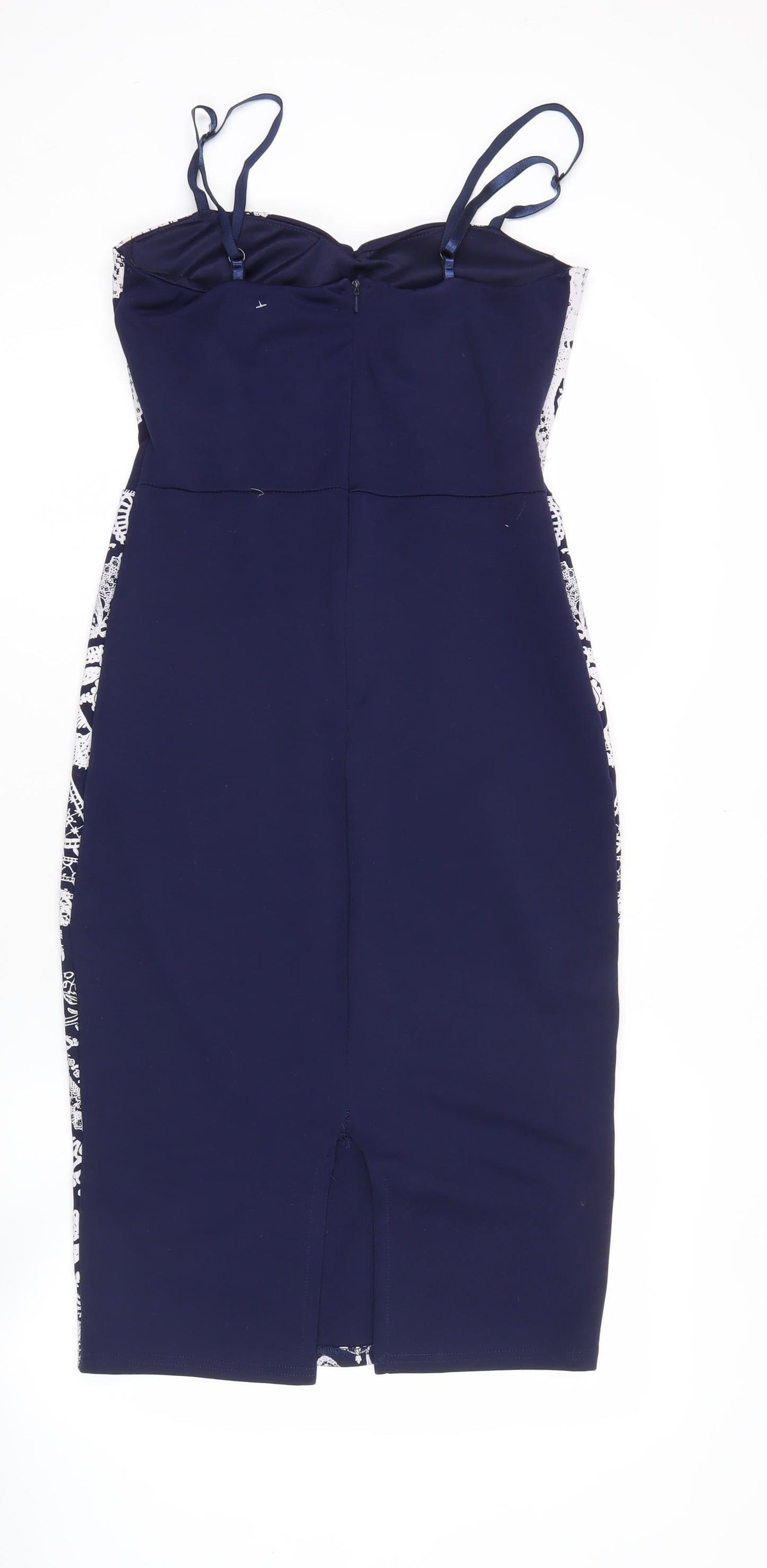 Lipsy Women’s Blue Bodycon Dress Size 12 Knee Length Sleeveless