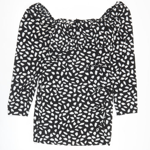 PrettyLittleThing Women’s Black Size 14 Bodycon Mini Dress Ruched