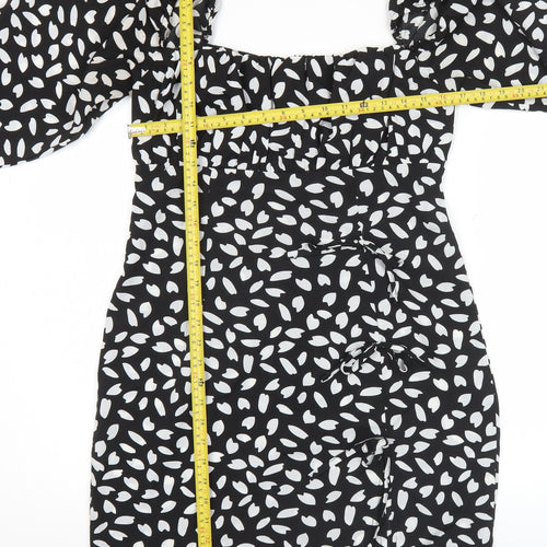 PrettyLittleThing Women’s Black Size 14 Bodycon Mini Dress Ruched