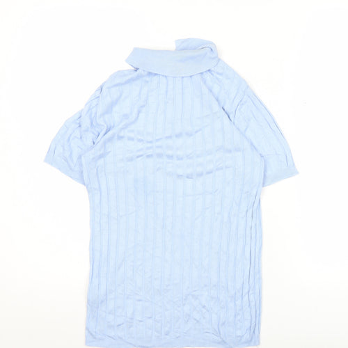 River Island Womens Blue XS Polo Knit Top Short Sleeve