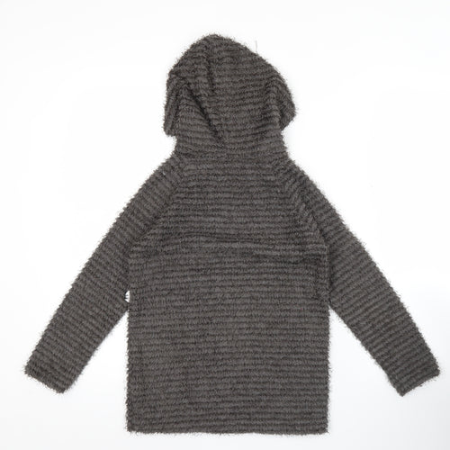 Imoga Teens Grey Pullover Hoodie Size 8 Fleece Lined Winter Top