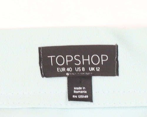 Topshop Women’s Blue Off Shoulder Shift Dress Size 12
