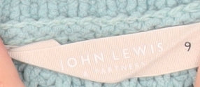 John Lewis Teens Blue Chunky Knit V-Neck Cardigan Age 9 10 Slim