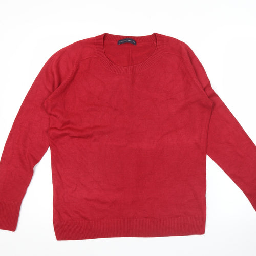 Marks and Spencer Womens Red Acrylic Pullover Jumper UK 12