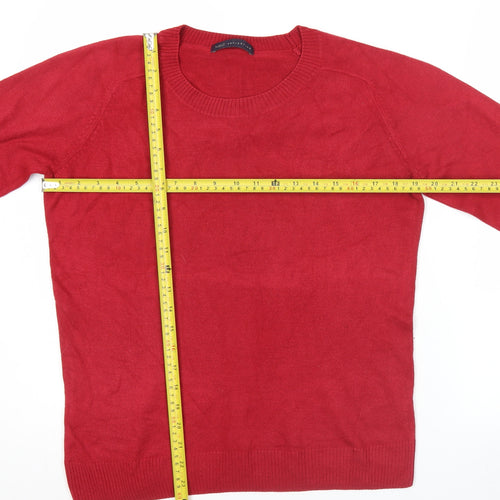 Marks and Spencer Womens Red Acrylic Pullover Jumper UK 12