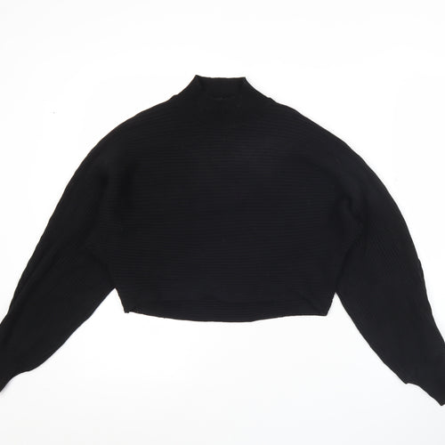 New Look Women’s Black Mock Neck Relaxed Fit Jumper Size S