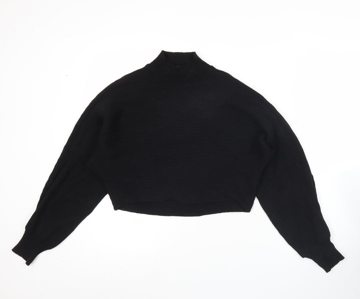 New Look Women’s Black Mock Neck Relaxed Fit Jumper Size S