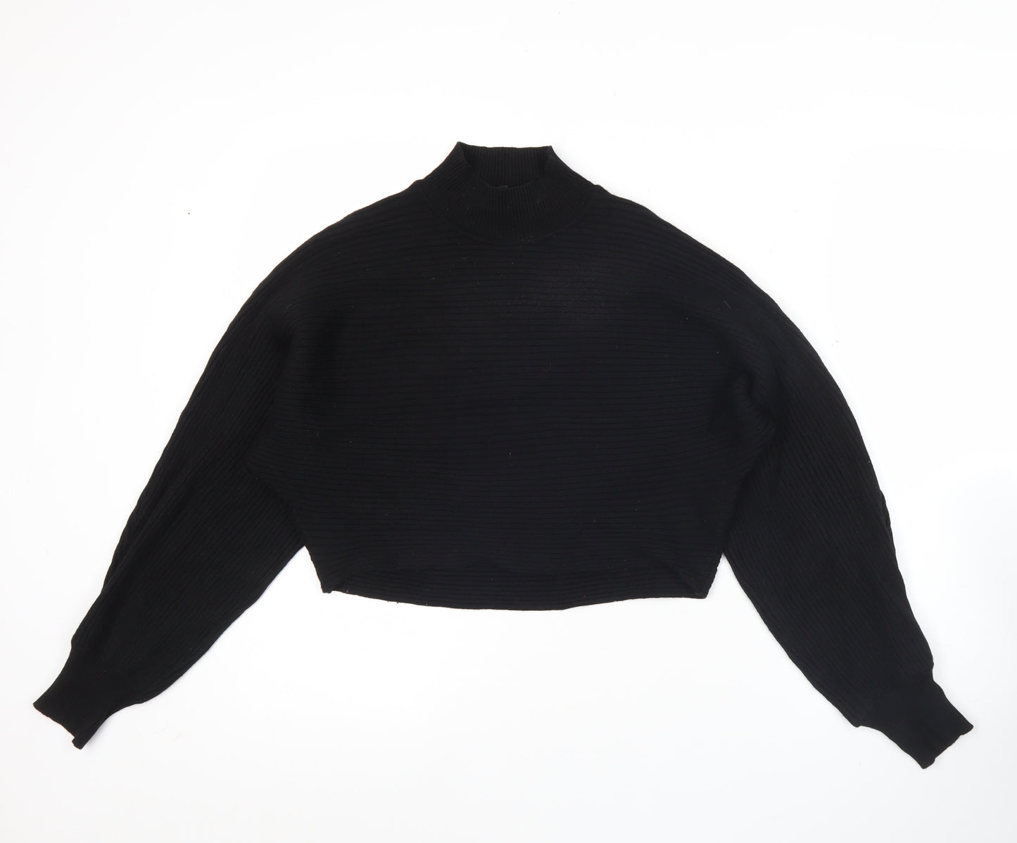 New Look Women’s Black Mock Neck Relaxed Fit Jumper Size S