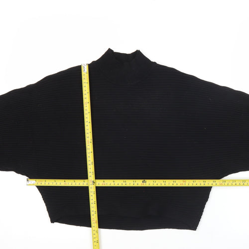 New Look Women’s Black Mock Neck Relaxed Fit Jumper Size S
