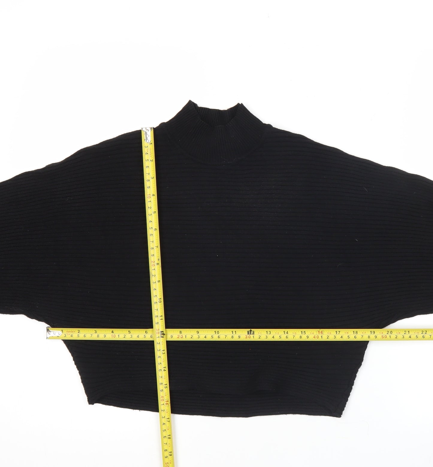 New Look Women’s Black Mock Neck Relaxed Fit Jumper Size S