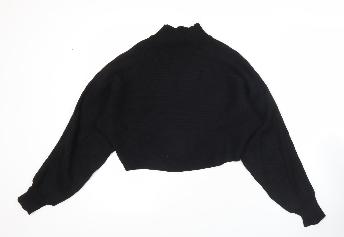 New Look Women’s Black Mock Neck Relaxed Fit Jumper Size S