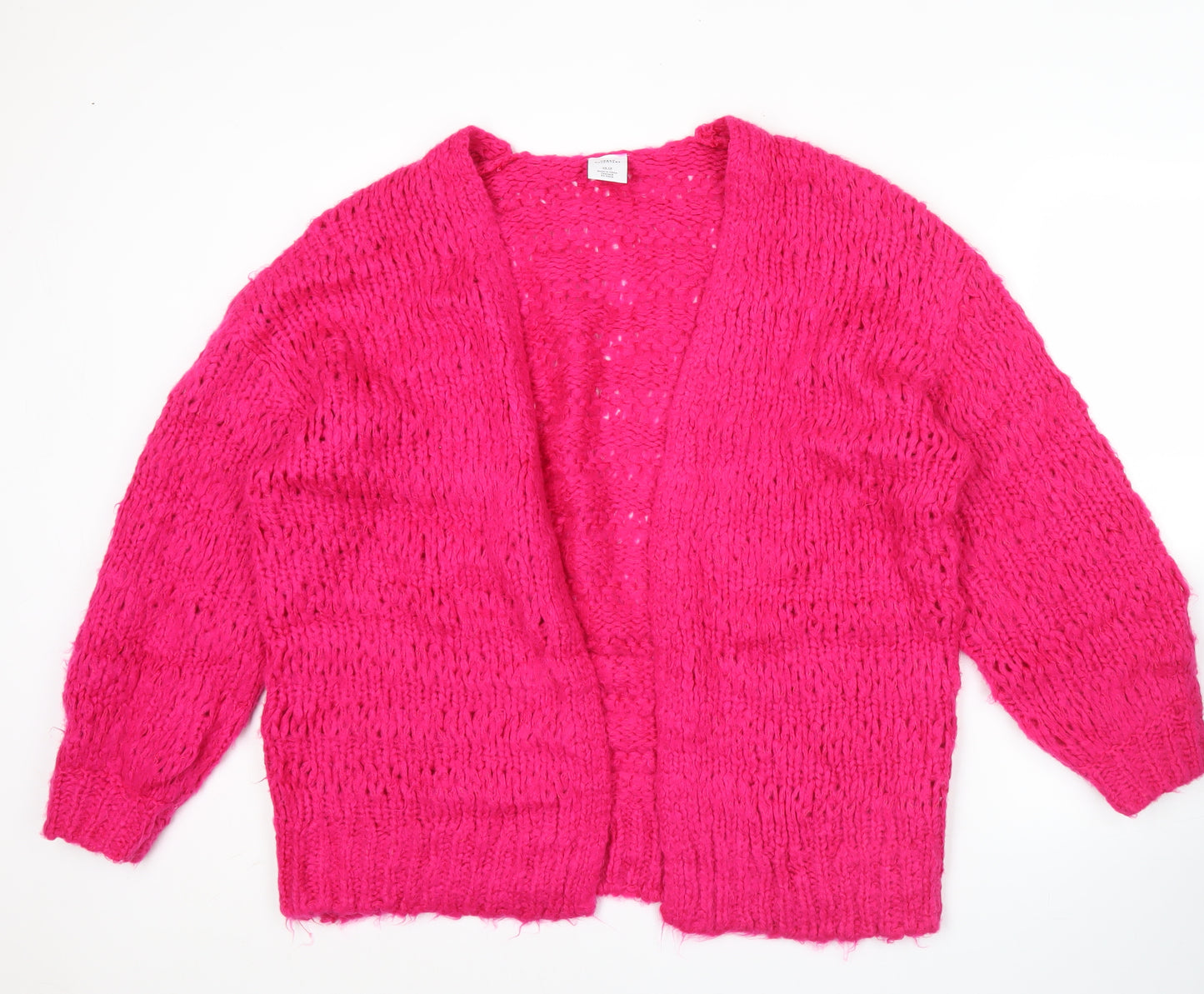 Urban Outfitters Women’s Pink XS Chunky Knit Open Cardigan