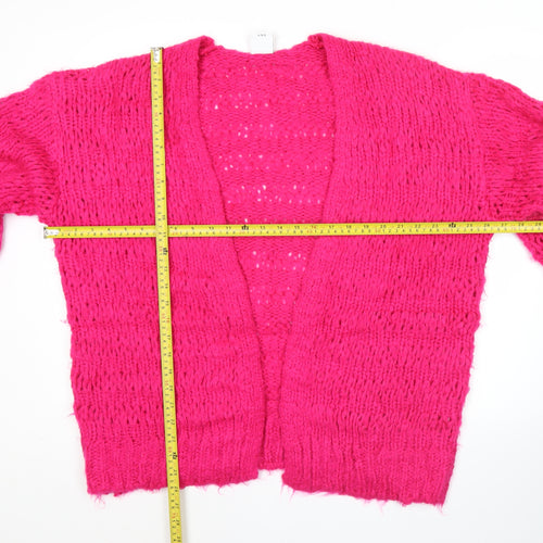 Urban Outfitters Women’s Pink XS Chunky Knit Open Cardigan
