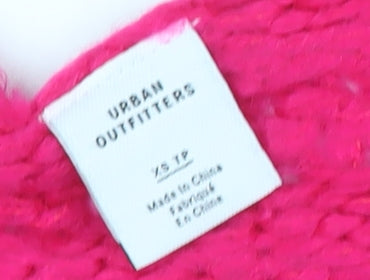 Urban Outfitters Women’s Pink XS Chunky Knit Open Cardigan