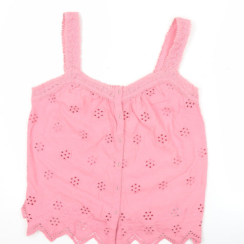 Marks and Spencer Women’s Pink Size 12 Embroidered Camisole Blouse