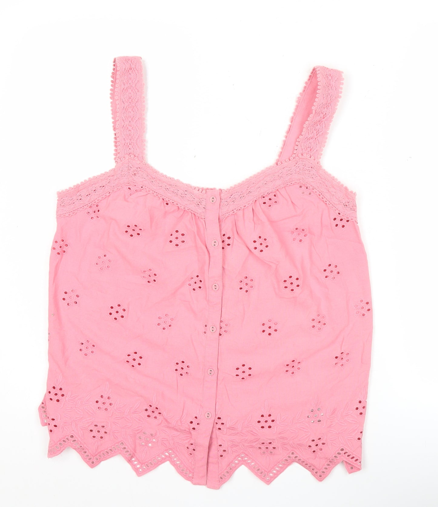 Marks and Spencer Women’s Pink Size 12 Embroidered Camisole Blouse