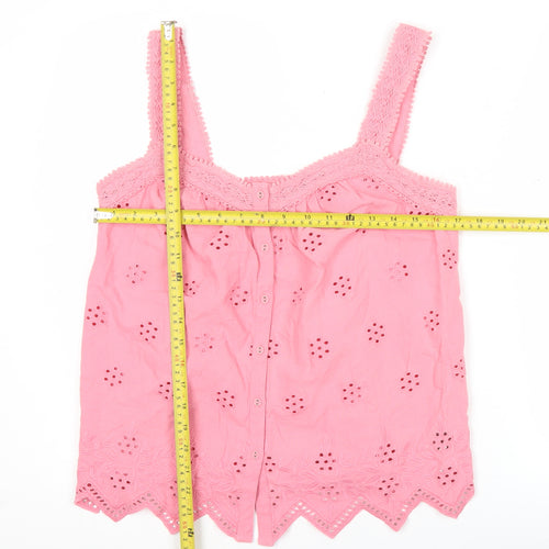 Marks and Spencer Women’s Pink Size 12 Embroidered Camisole Blouse