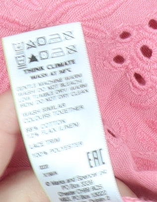 Marks and Spencer Women’s Pink Size 12 Embroidered Camisole Blouse