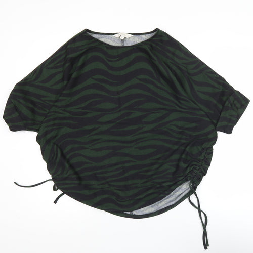 Apricot Women’s Green Animal Print Tunic T-Shirt UK 10 Relaxed Fit
