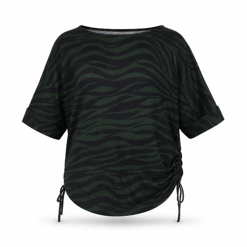 Apricot Women’s Green Animal Print Tunic T-Shirt UK 10 Relaxed Fit