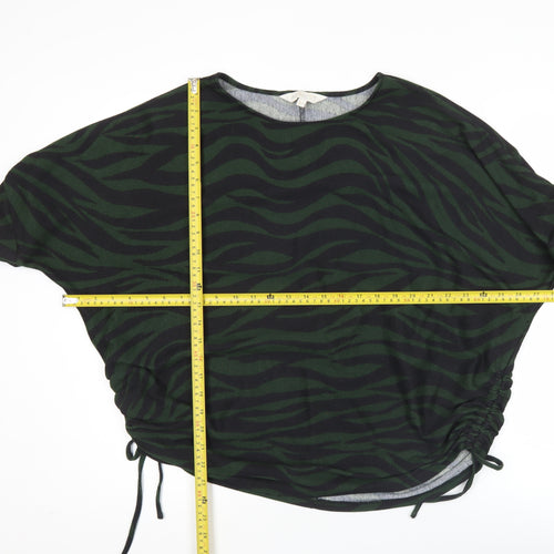 Apricot Women’s Green Animal Print Tunic T-Shirt UK 10 Relaxed Fit