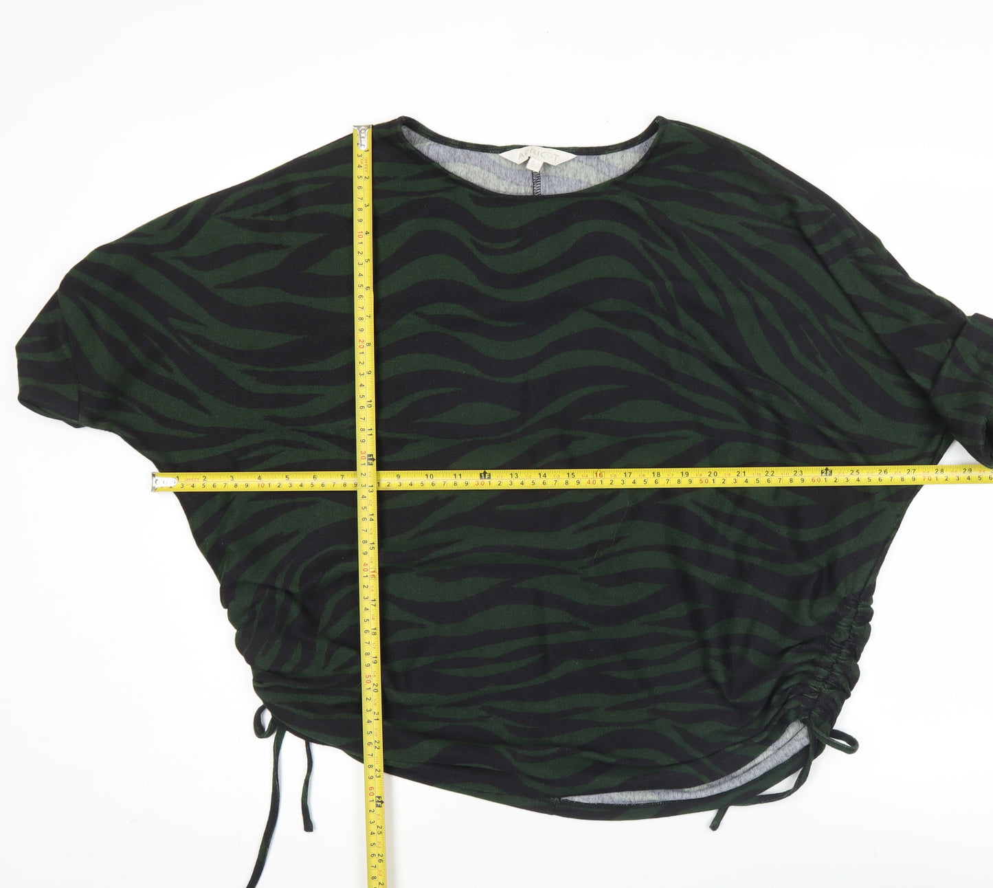 Apricot Women’s Green Animal Print Tunic T-Shirt UK 10 Relaxed Fit