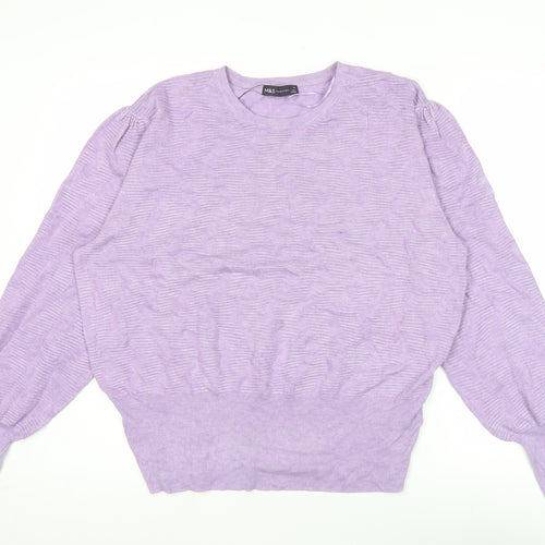 Marks and Spencer Women’s Purple Puff Sleeve Knit Jumper XL