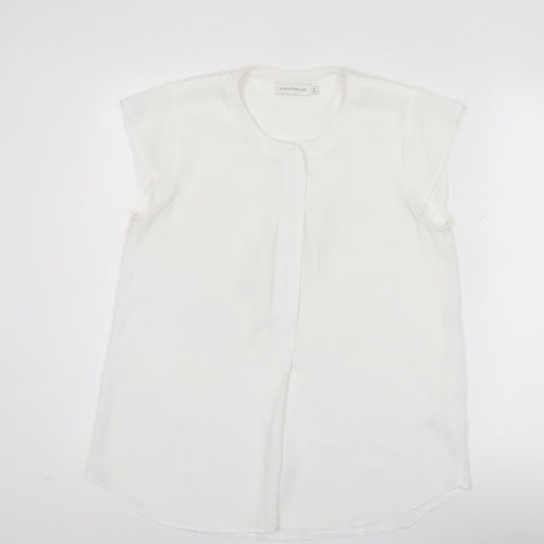 Paraphrase Women’s White Size 12 Blouse Short Sleeve Polyester