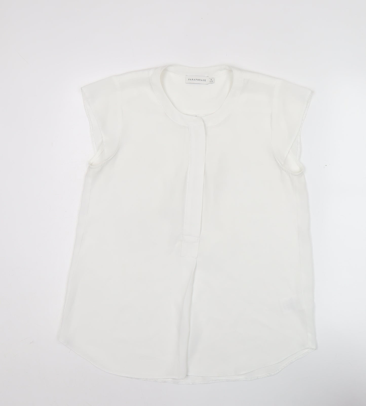 Paraphrase Women’s White Size 12 Blouse Short Sleeve Polyester