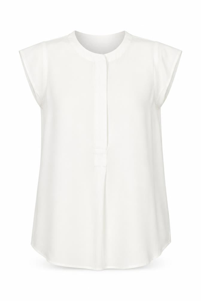Front view of Paraphrase Women’s White, size UK 12, Blouse Short Sleeve Polyester