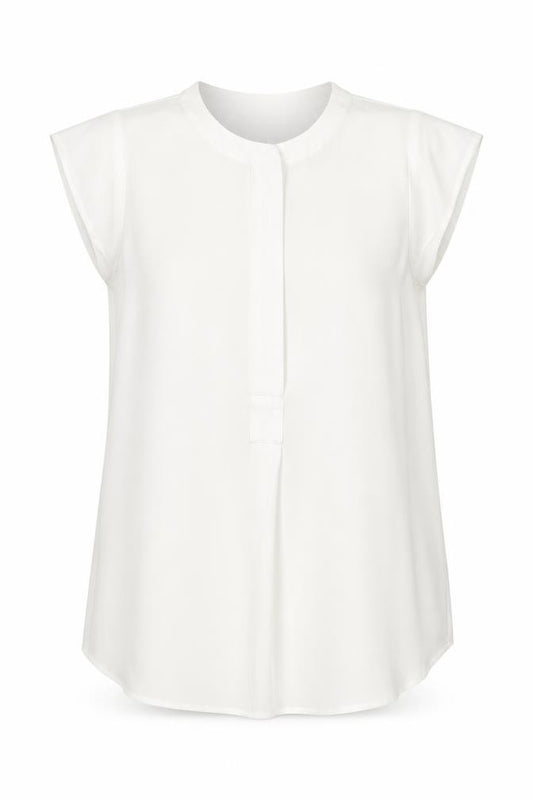 Front view of Paraphrase Women’s White, size UK 12, Blouse Short Sleeve Polyester
