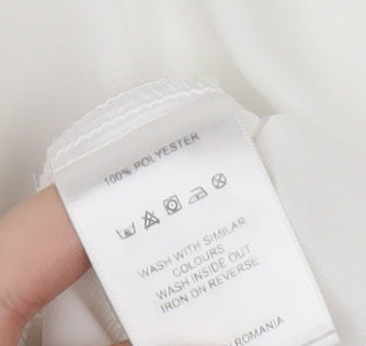 Paraphrase Women’s White Size 12 Blouse Short Sleeve Polyester